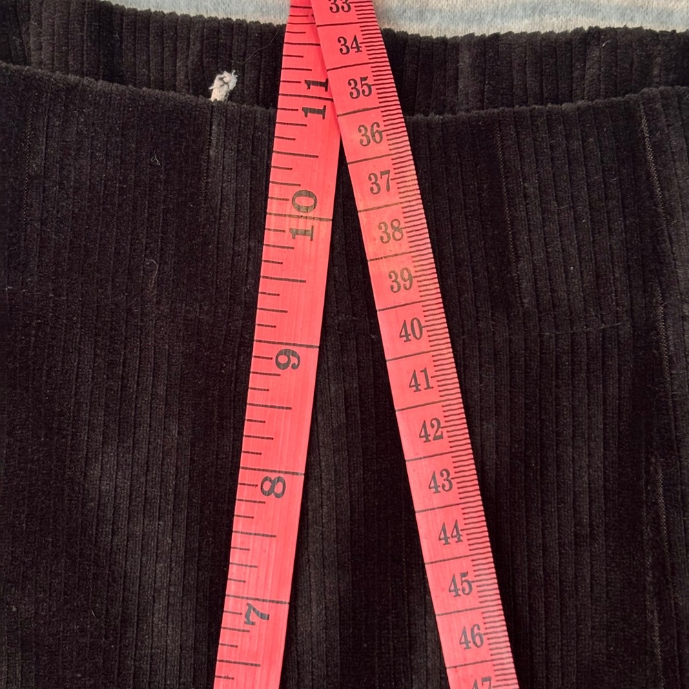 Kohl's Black Luxe Corduroy Women's XS Ribbed Stretch Pants‎ Flare Bell Bottom - Picture 7 of 10